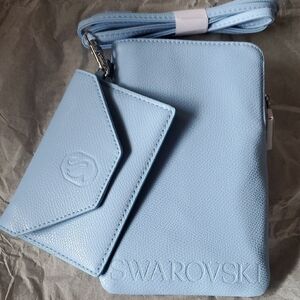NEW***🩵Swarovski Light Blue Crossbody Bag and Cardholder